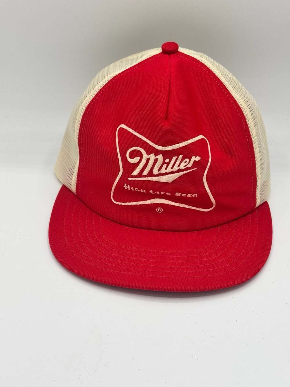 USA Miller High Life Beer Vintage Trucker Hat Red Snapback display only!